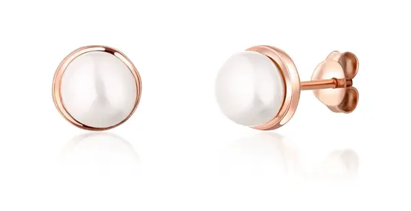 JwL Luxury Pearls Pozlátené náušnice s riečnou perlou JL0736