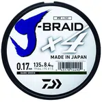Daiwa splietaná šnúra j-braid 4 žltá 135 m-priemer 0,17 mm / nosnosť 8,4 kg