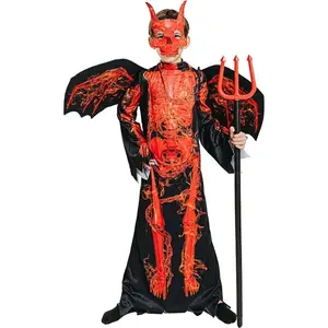 MaDe Šaty na karneval čert kostra 110 - 120 cm