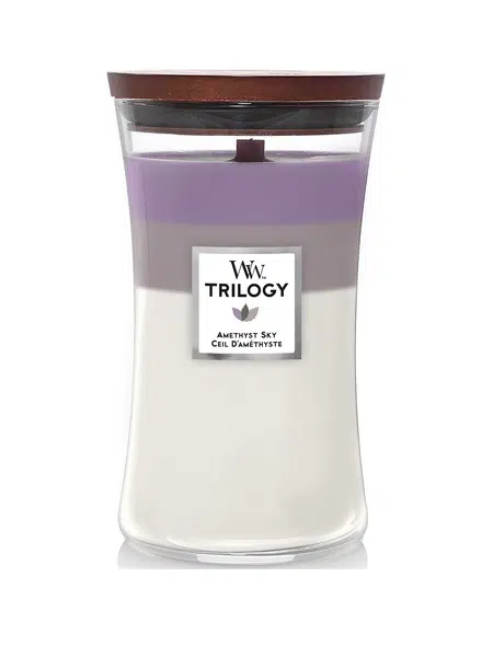 WoodWick Vonná sviečka veľká Trilogy Amethyst Sky 609,5 g