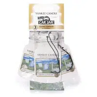 Yankee Candle Papierová visačka do auta Čistá bavlna (Clean Cotton) 3 ks