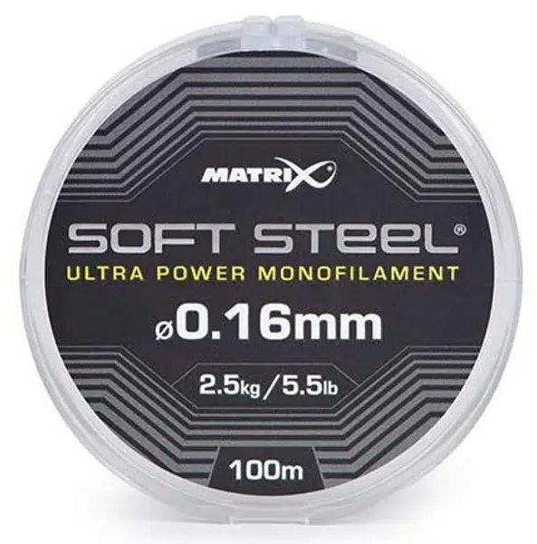 Matrix vlasec soft steel ultra power monofilament 100 m - 0,20 mm 3,7 kg