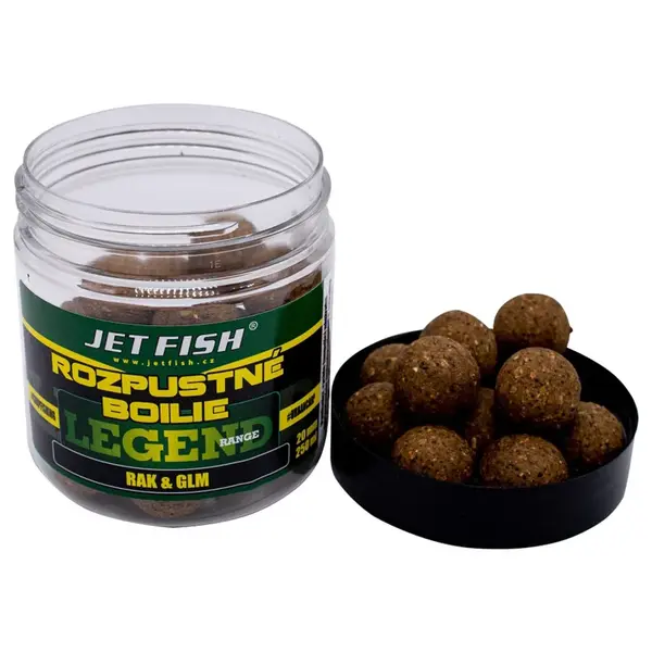 Jet fish rozpustné boilie legend range rak glm 250 ml - 20 mm
