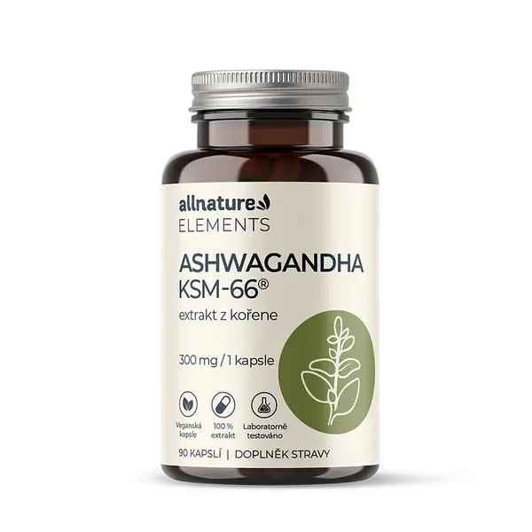 ALLNATURE Elements Ashwagandha KSM-66 90 kapslí