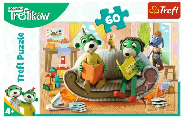 Trefl Puzzle Treflíci - Společné čtení / 60 dílků