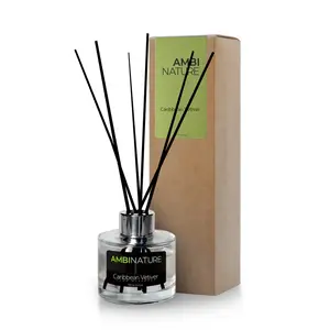 Ambinature Tyčinkový difuzér CARIBBEAN VETIVER MIKADO 100 ml Přírodní