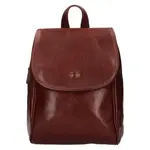 Menší kožený dámsky batoh Italia Melas – hnedý