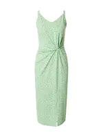 EDITED Šaty 'Maxine'  svetlozelená / biela