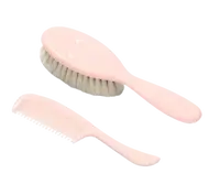 BABYONO Kartáček a hřeben na vlasy super jemný světle růžová 2 ks