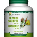 BIO PHARMA Pupalka dvouletá 500 mg + Vitamín E 50 mg 130 tobolek