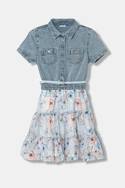 Dětské bavlněné šaty Guess