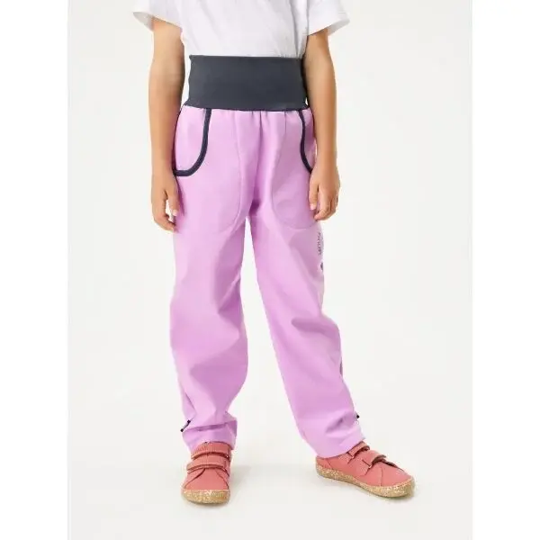 UNUO BASIC Dětské softshellové kalhoty, fialová, velikost 98-104