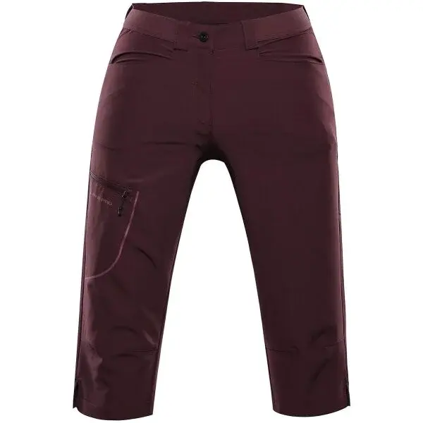 ALPINE PRO WEDERA 2 Dámske trojštvrťové nohavice, fialová, veľkosť