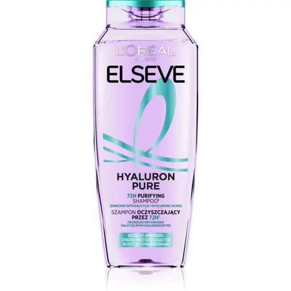 L’Oréal Paris Elseve Hyaluron Pure hydratační šampon pro mastnou vlasovou pokožku a suché konečky 400 ml