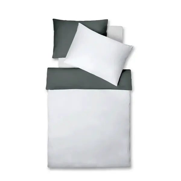 Fleuresse POVLEČENÍ, makosatén, šedá, světle šedá, 140/200 cm