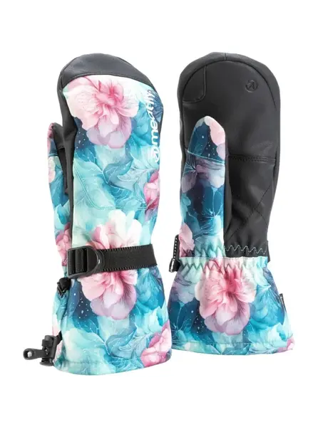 Dámské rukavice meatfly manson růžová/tyrkysová m