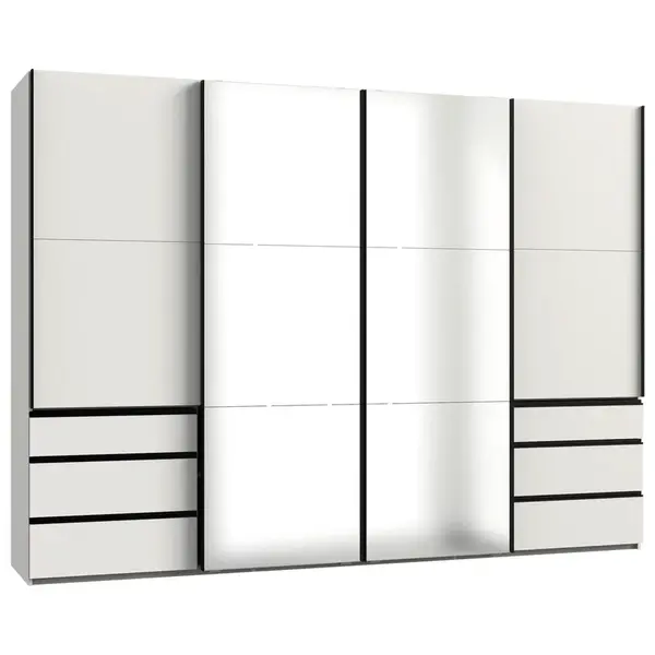 MID.YOU SKŘÍŇ S POSOUVACÍMI DVEŘMI, bílá, 300/216/65 cm