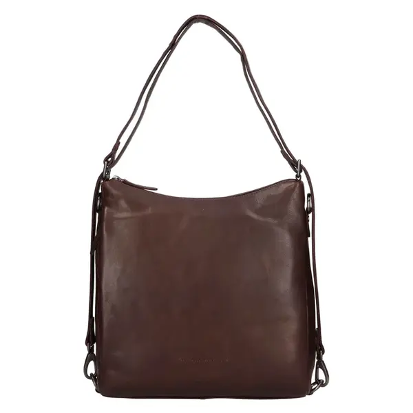 Dámská kožená kabelko-batoh The Chesterfield Brand Letizia - hnědá