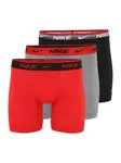 NIKE Underwear Boxerky  sivá / krvavo červená / čierna / biela