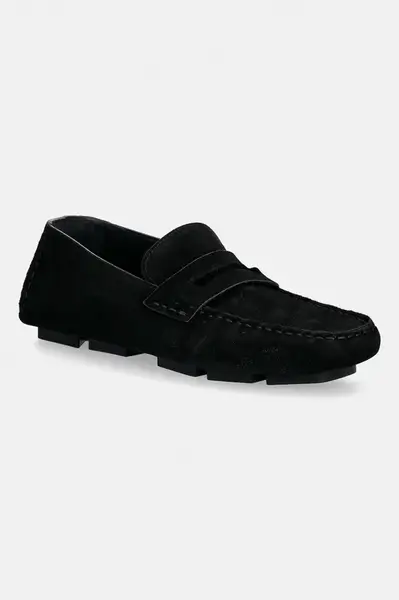 Semišové mokasíny Calvin Klein SQUARE DRIVER SUEDE