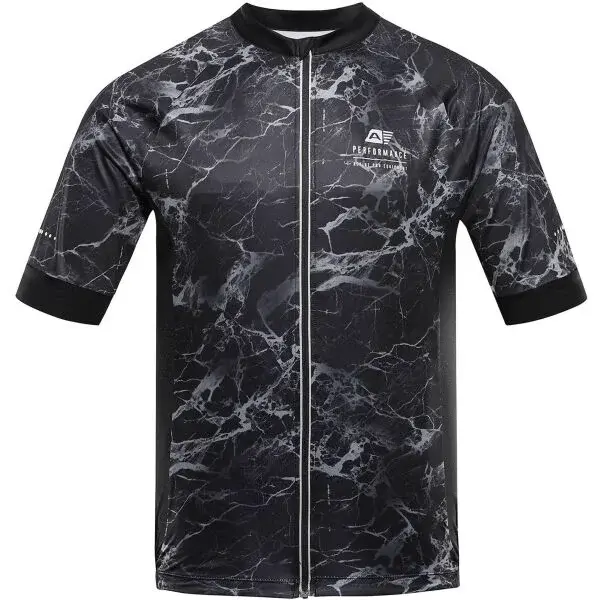 ALPINE PRO SAGEN Pánske cyklistické tričko, čierna, veľkosť