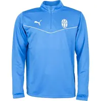 Puma TEAMRISE 1 4 ZIP TOP JR Chlapčenská mikina, modrá, veľkosť