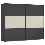 Rauch Möbel SKŘÍŇ S POSOUVACÍMI DVEŘMI, šedá, barvy hliníku, šampaňská, 261/210/59 cm