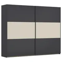 Rauch Möbel SKŘÍŇ S POSOUVACÍMI DVEŘMI, šedá, barvy hliníku, šampaňská, 261/210/59 cm