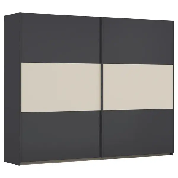 Rauch Möbel SKŘÍŇ S POSOUVACÍMI DVEŘMI, šedá, barvy hliníku, šampaňská, 261/210/59 cm