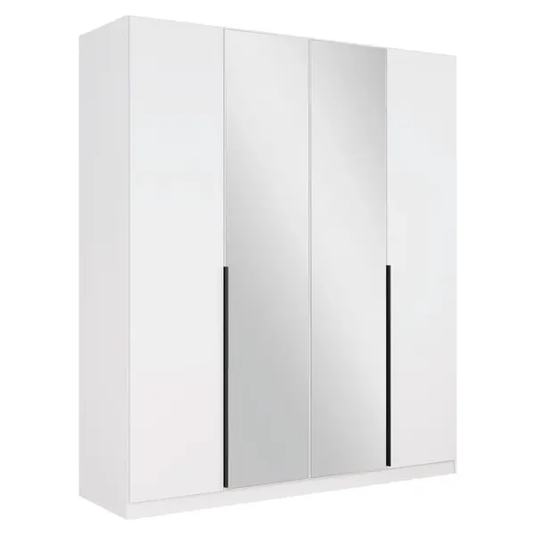 Rauch Möbel ŠATNÍ SKŘÍŇ S OTOČNÝMI DVEŘMI, bílá, 181/210/54 cm