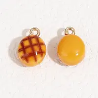 Pineapple Bun Alloy Enamel Charms