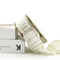 Lattice Pattern Wrinkle Polyester Ribbon