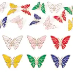 12Pcs 6 Colors Butterfly Enamel Pins
