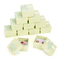 Square Paper Jewelry Ring Gift Boxes with Bowknot