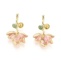 Brass with Enamel Peg Bails