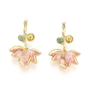 Brass with Enamel Peg Bails