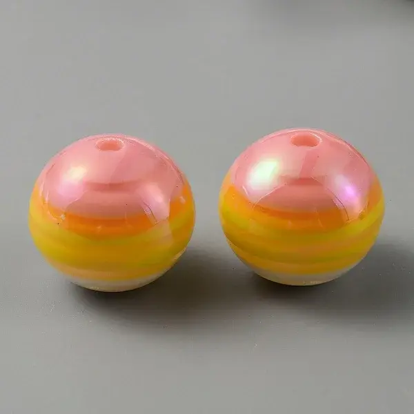 Opaque Stripe Acrylic Beads