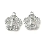 Christmas Brass Micro Pave Clear Cubic Zirconia Pendants