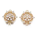 Brass Micro Pave Clear Cubic Zirconia Links Connectors