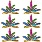 10Pcs Polyester Embroidery Ornament Accessories