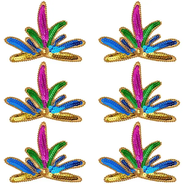 10Pcs Polyester Embroidery Ornament Accessories
