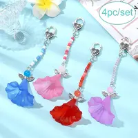 4Pcs Angel Acrylic & Glass Pendant Decorations