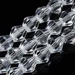 Transparent Faceted Glass Beads Strands