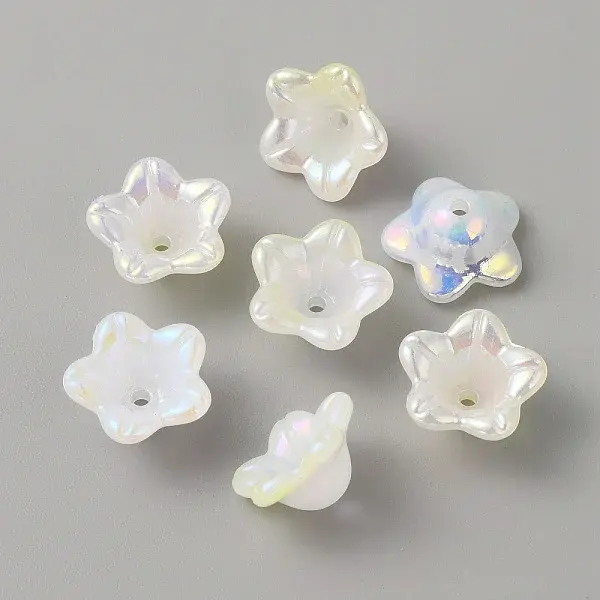 Opaque Acrylic Bead Caps
