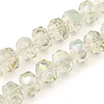 Transparent Electroplate Glass Beads Strands