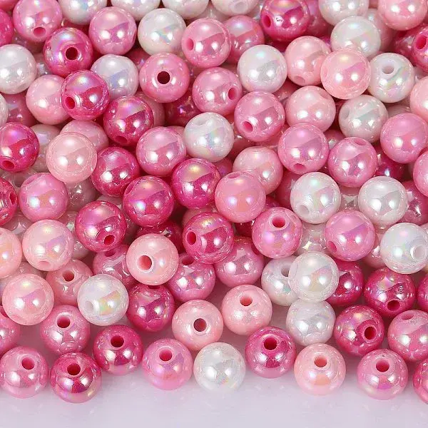 400Pcs 4 Colors Opaque Acrylic Beads
