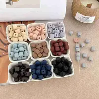 Rubberized Style Opaque Acrylic European Beads