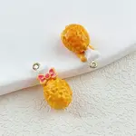 Drumstick Shrimp Alloy Enamel Pendants