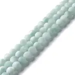 Frosted Natural Glass Beads Strands