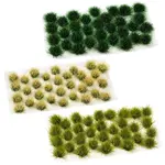 96Pcs 3 Colors Resin Mini Grass Tufts